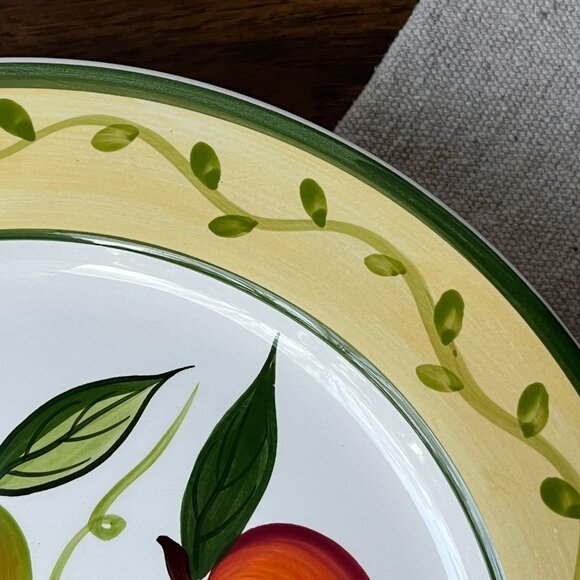 Stoneage Handpaint Peramela Carleen Gaby 3 Dinner Plates Stoneware Fruit Motif - Picture 4 of 8